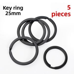 Pure Black Metal Keychain 25mm Key Ring 30mm round Jewelry Accessories Connector Ring Creative Gift Festival Supplies