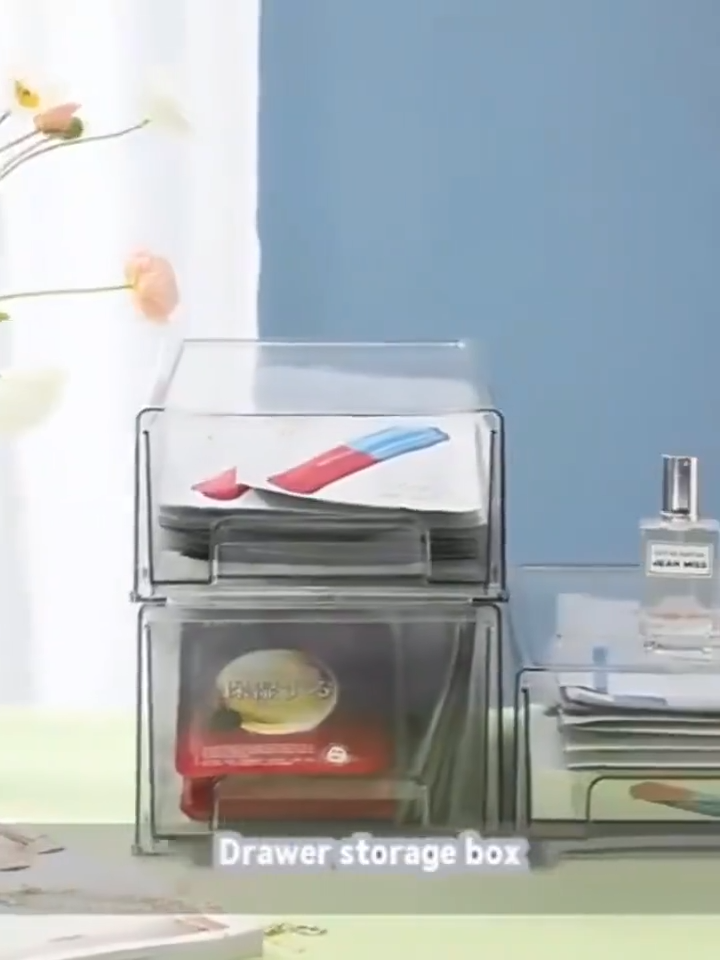Simple Drawer Storage Box Desktop Overlay Cosmetics Sundries Storage Box