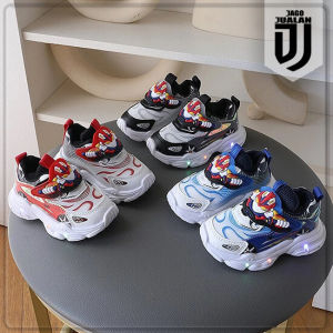 Sepatu Sneakers Lampu LED Anak Motif SUPERHERO & Sepatu Kets ULTRAMAN