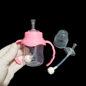 Newborn Mini Anti-Fall Anti-Flatulence Small Feeding Bottle 60ml Baby Mecine Feeding Drinking Water Drinking Juice Pp Plastic Breastmilk Bottle