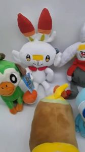 Bandai | Pokemon Plush Toy Dragapult Gengar Pikachu Eevee Evolution Scorbunny Cinderace Doll Morpeko Christmas Gift for Kids
