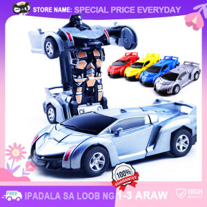 2 In One Car Deformation Toys Japan Original Car Collision Transformation To Robot Model Plastic Inertial Car Toys Action Collision Transforming Vehicles Boy Gifts