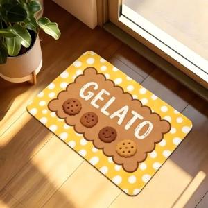 VIKAMA Vintage French Striped Doormat Soft Non-Slip Welcome Mat Boho Indoor Outdoor Entryway Rug Stylish Hallway Home Decor