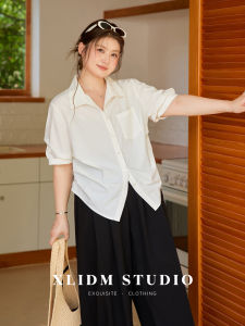 Cool Comfort Flare Waist Design Sense Shirt