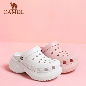 Camel Womens Beach Shoes Slippers Seaside Anti-slip thick sole Hole Sandals
