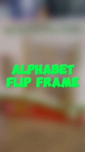 Hntob 24*22.5cm Wooden Letter Animal Alphabetical Flip Blocks Frame Puzzle Educational Learning Toy