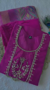 [PRE-ORDER] Size M to 2XL KURTI PANT OR DUPPAT FABRIC:- ROMAN SILK WITH HEAVY EMBROIDERED WORK 3pcs sets_362