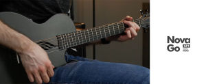 Đàn guitar điện acoustic Enya NOVA Go SP1 bằng sợi carbon với Smart AcousticPlus 35 inch Travel Acustica Guitarra Bộ sản phẩm gồm túi đựng đàn dây đeo cáp sạc cáp nhạc cụ