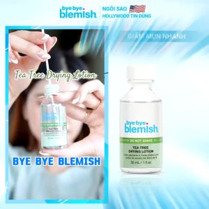 Chấm mụn Bye Bye Blemish Drying Lotion 30ml giảm mụn nhanh sau 1 đêm cho tất cả loại mụn trên mặt và body