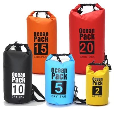 DRY BAG DUA TALI RANSEL 5L 10L 15L 20L ANTI AIR WATERPROOF BAG