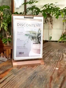 COD Walnut Flip Table Card PVC Menu Binder Display Stand A4/A5/A6 Wooden Sign Desktop Food Menu Page