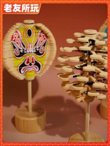 Fibonacci Spiral Face Changeable Wooden Lollipop Rotating Tree Desktop Decoration Stress Relief Workstation Toy from China