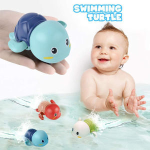 VREN Baby Windup Bathroom Toy Tortoise Shower Time Toy for Baby Parent-Child Interactive Water Play Toy Animal for Infant Babies