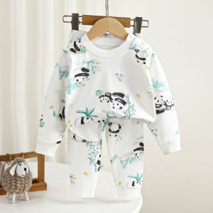 Bộ Đồ Lót Trẻ Em Bằng Cotton Kháng Khuẩn Ấm Áp Thoải Mái Cho Bé Trai Và Bé Gái Mặc Ở Nhà Mùa Thu Đông Quần Áo Trẻ Em