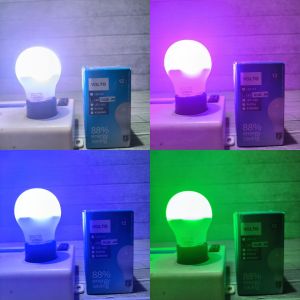 VOLTO LAMPU LED A BULB 5W 5 WATT RGB WARNA WARNI DEKORASI BAGUS KUALITAS TERBAIK