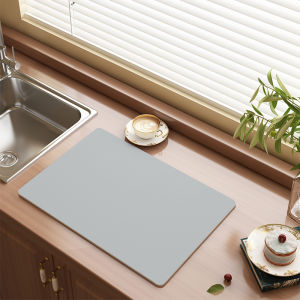 White Kitchen Dining Table Mat Drainage Pad Silicon Dendroid Absorbent Heat Insulation Countertop Tea Table Washing Basin