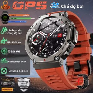 Đồng Hồ Thông Minh T-Rex 3 GPS Chống Nước 10ATM Dành Cho Nam Có Pin 500mA 170+ Chế Độ Thể Thao Gọi BT HD Màn Hình AMOLED Tương Thích Với Android & iOS