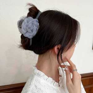 กิ๊บติดผมรูปดอกกุหลาบสไตล์ฝรั่งเศส หมุดผมด้านหลังศีรษะ หมุดผมทรงฉลาม สไตล์จีนใหม่ หมุดผมประดับผมแบบหรูหรา
