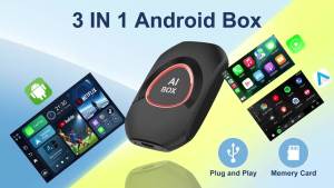KOWANKIT Android15 Wireless CarPlay/Android Auto 4in1 CarPlay Ai Box 4Cores 2GB RAM+32GB ROM Plug and Play Stable Transmission