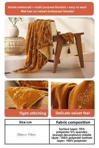 Mercury | Retro Chinese Style Washable Warm Blanket