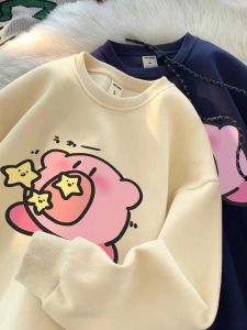 Trendy Lazy Style round Neck Sweatshirt for Girls Spring Autumn New Arrival Oversize Top Design Cotton Pure Comfortable Kids Clothing