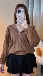 เสื้อคลุม กันแดดกันลมร้อน กันหนาวผู้หญิง เสื้อแจ็คเก็ตแขนยาว มี2สี ให้เลือก