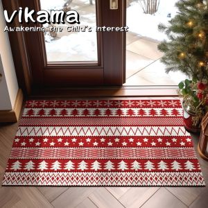 VIKAMA Christmas New Arrival Welcome Doormat Non-slip Entry Mat Perfect for Decorating and Festive Atmosphere Arrangements