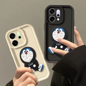 Casing OPPO Reno14 F Reno14 Pro Reno 14 14Pro 14F 5G Phone Case New Design Cute Cartoon 3D Doll Doraemon Silicone Lens Protection Soft Cover with Lanyard 2025