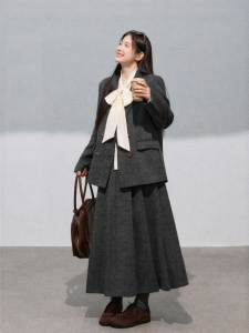 Bộ Đồ Sọc Herringbone Plus Size