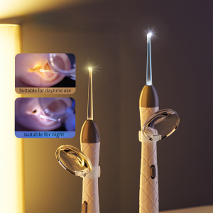 Kid Ear Wax Clean Spoon Set with Lighting Magnifying Glass Adult Ear Care Tool Portable USB Charging