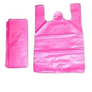 100Pcs Pink Disposable Plastic Bags Supermarket Shopping Packing Bag Takeaway Kitchen Clean Garbage Storage Bag Vest Storage Bag