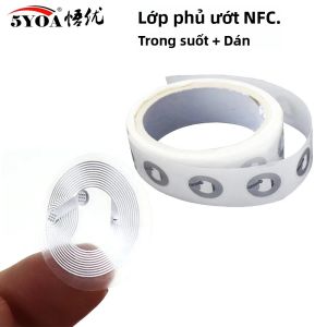 5YOA 10 Cái/100 Cái Thẻ NFC Ntag213 Ntag215 Ntag216 13.56 MHz ISO14443A Nhãn Dán Nhãn RFID Dính Cho Điện Thoại Thông Minh