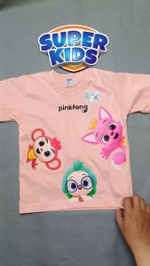 Baju Anak Perempuan Laki laki gambar Pinkfong hogi usia 1-5 tahun