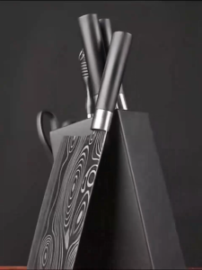 KitchenTreasures 7PCS Knife Set Kitchen Knife MultifunctionCooking Knifes Cleaver Kitchen Knife Chopping KnifeFruit Knife Sharpening Stick Scissors Knife Holder