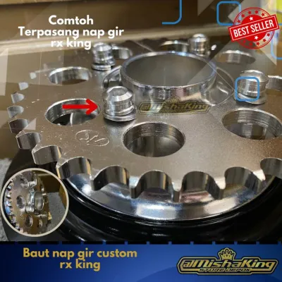 Baut Pemanis Nap Gir RX King Modif Probolt Stanlis Anti Karat