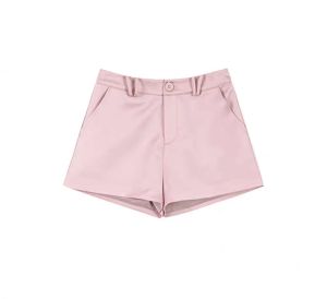 Sweet White Printed Drawstring One Shoulder T-Shirt Shorts Set Korean Style Loose Fit Long Sleeve round Neck Cotton Spring Summer