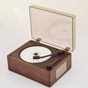 Portable Retro CD Player Rechargeable Two-way Bluetooth-Compatible 5.0 Wireless Speaker Support CD USB 3.5mm AUX CD Music Player