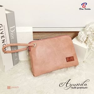 POUCH AYUNDA KULIT PREMIUM BY BIRUTSABITA Pouch wanita meka up/hp bahan kulit premium anti air