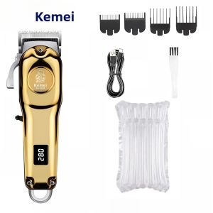 Kemei | Tông Đơ Cắt Tóc Chuyên Nghiệp Kemei KM-2628 Máy Cắt Tóc Điện Có Màn Hình LCD Có Thể Điều Chỉnh Không Dây Có Thể Sạc Lại Động Cơ Mạnh Mẽ Để Cắt Tỉa Đầu Râu