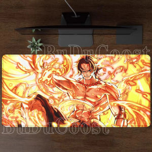 Bandai | Roronoa Zoro One Piece Anime Mouse Pad Đen Trắng HD In Hình Đế Chống Trượt Để Bàn Cho Máy Tính Chơi Game Và Esports