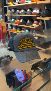 LINKSWEAR Topi Jaring Pria Topi Trucker Jaring Distro Denim Black 122