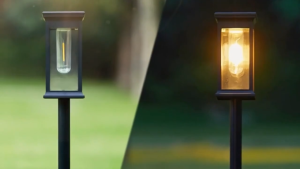 DIDI 1PCS Solar Lawn Lamp Outdoor Solar Tungsten Light Landscape Decoration Lighting Intelligent Light Control Decorative Light
