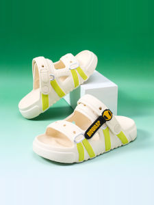 Big Yellow Bee Childrens Sandals Boys Slippers Summer New Anti-slip Beach Shoes Lightweight Comfortable EVA Material for Kids