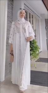 Gamis Desayu Terbaru mix Bordir Cantik Dress Cringkle Airflow Terbaru Kekinian termurah berkualitas mewah