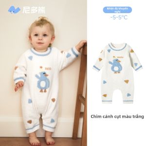 NIDUOXIONG | Bộ Đồ Bé Flannel Ấm Áp