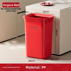 CHUMX | Bend-Free Movable Large Capacity Tall Household Trash Can