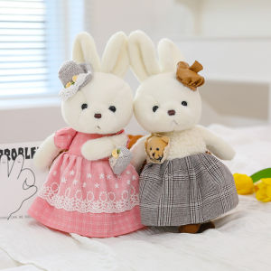 GUAIBUDIAN | Couple Teddy Bear and Gentleman Rabbit Stuffed Toys