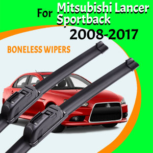 For Mitsubishi Lancer Sportback 2008-2017 Car Wiper U-type Soft Rubber Boneless Wiper HD Quiet Durable Automotive Wiper 24"+16"