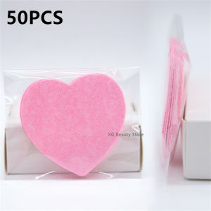 Heart Shape Reusable Facial Sponges Pad Natural Compressed Exfoliating Cleansing Pads for Facial Care - 5/10/20/50/100PCS