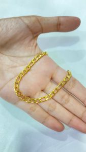 Noin Gelang Titanium Rantai Pria Wanita Warna Gold Gelang Anti Karat [COD]